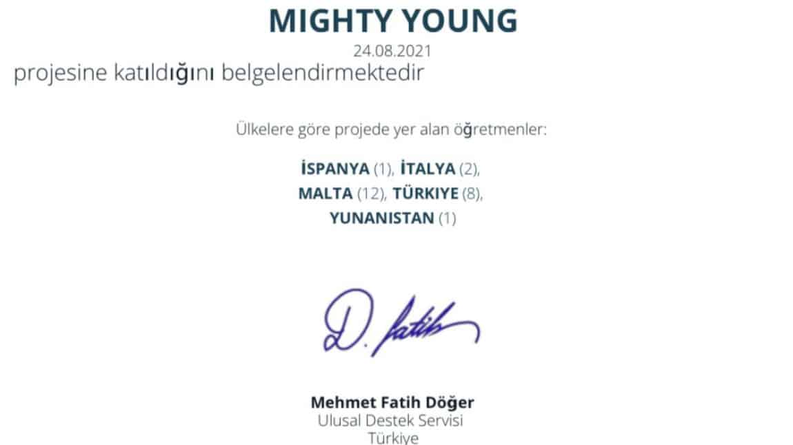 MIGHTY  YOUNG ETWINNING PROJEMİZ BAŞLADI